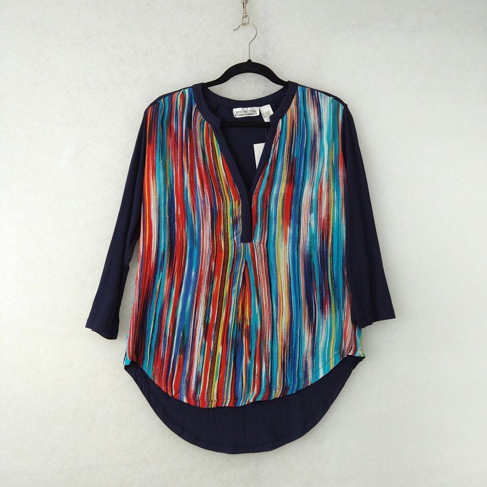 New Direction Pullover Henley Top Womens Small New